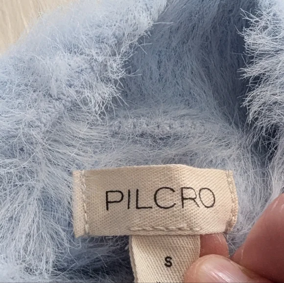 Anthropologie Pilcro Eyelash Short-Sleeve Jumper Crop Cropped Sweater S Small - Picture 3 of 7